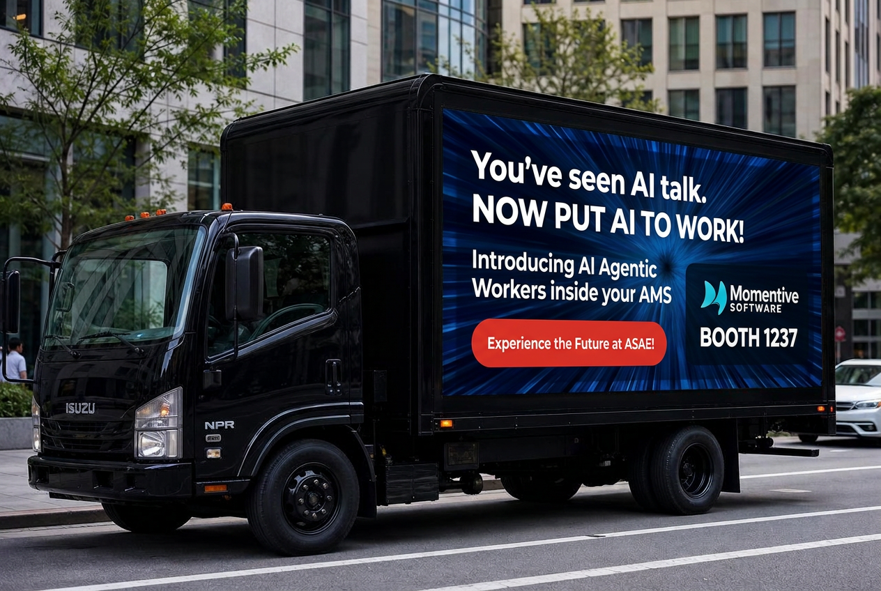 All-black Isuzu mobile billboard truck downtown displaying a digital advertising campaign